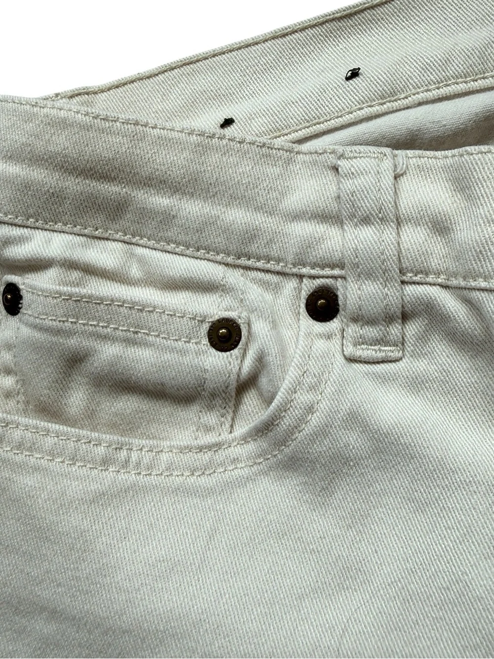 Lauren Ralph Lauren White Straight Leg Jeans Size 8 Minimalist Coastal Mom Denim